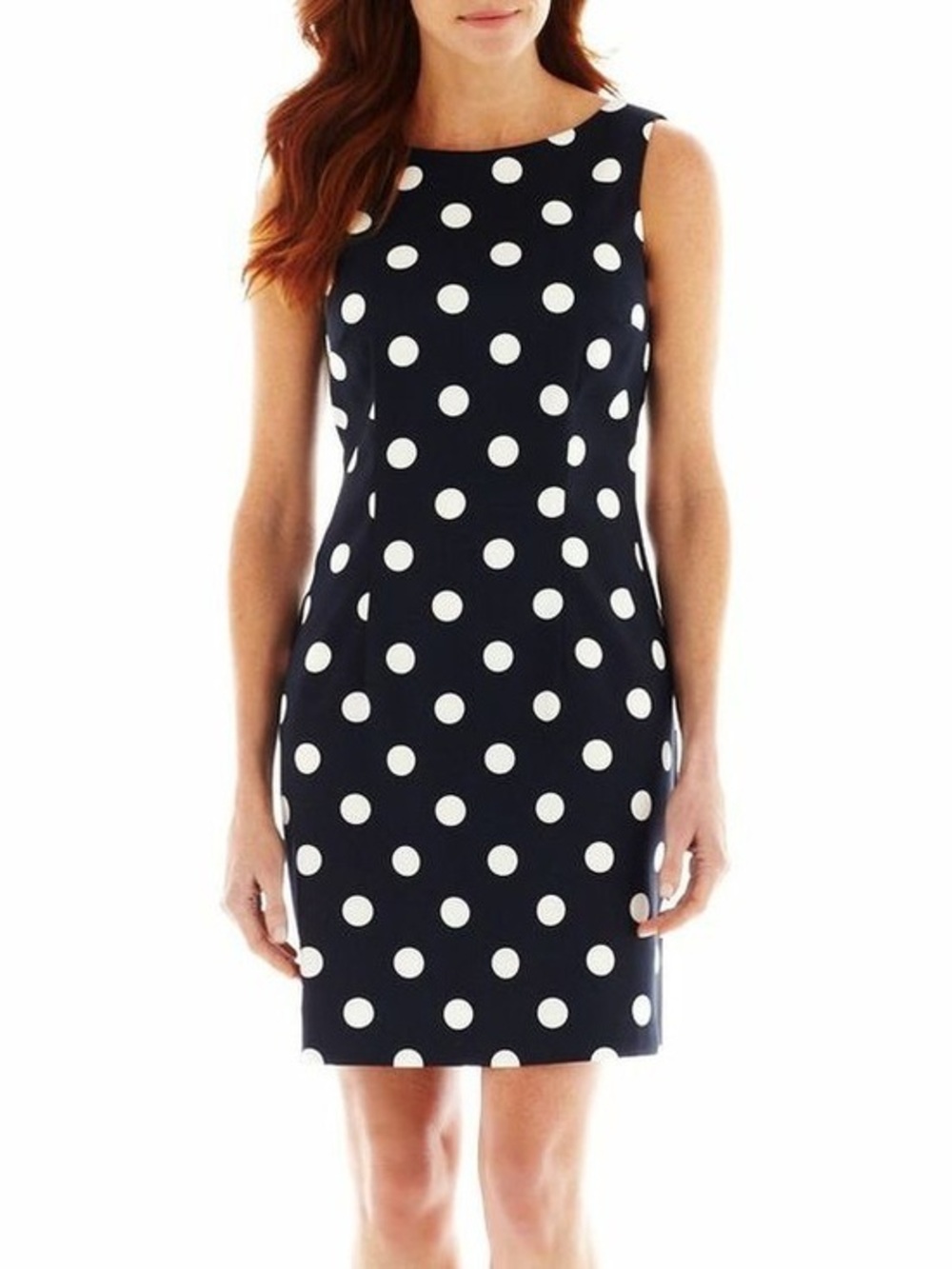 Alyx Black Midi Dress with White Polka Dots